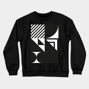 Geometric Bauhaus Pattern Crewneck Sweatshirt